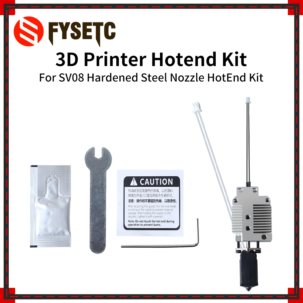 Hotend 0.4Mm - SV08용 업그레이드된 강화 강철 노즐 핫엔드