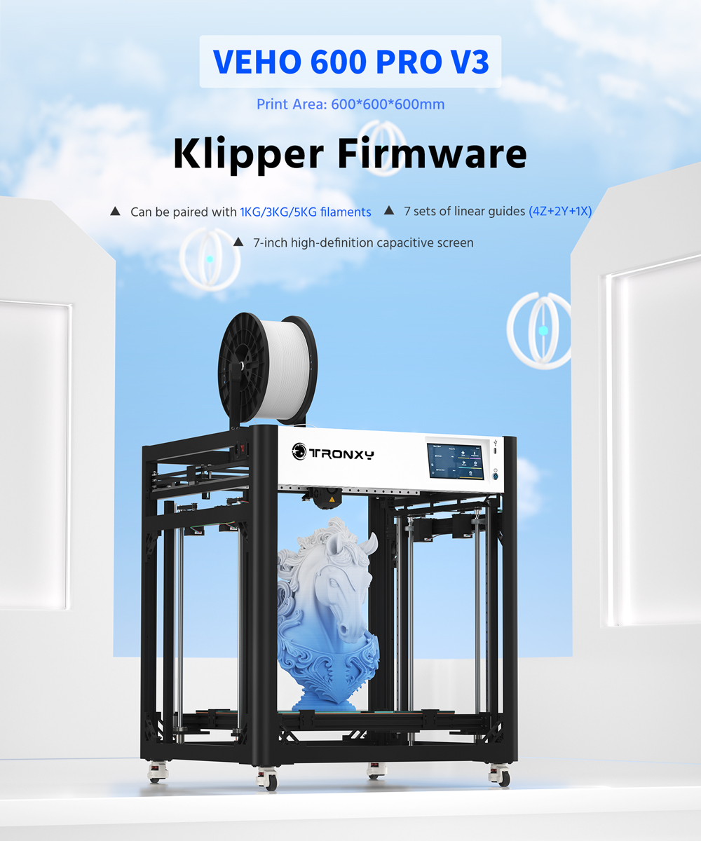 Corexy 3D Printer Kit - VEHO 600 PRO-V3 3D 프린터: 넓은