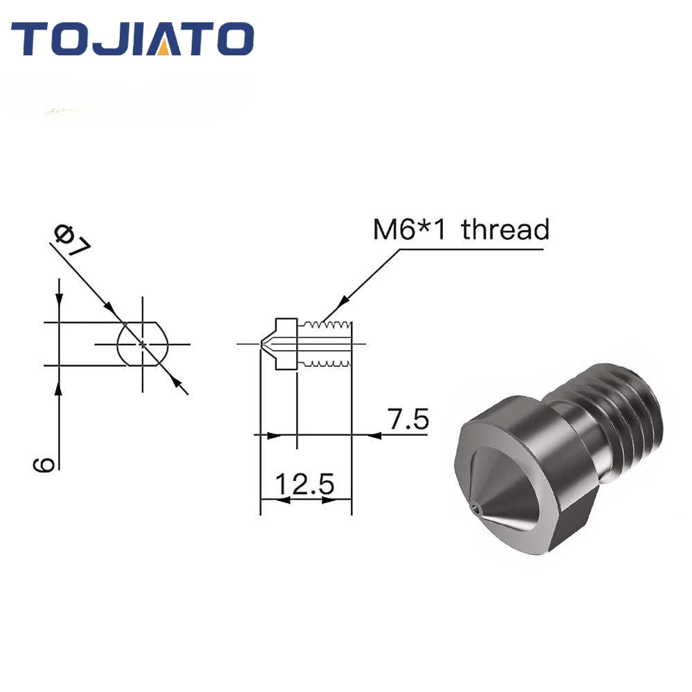 2pcs E3D V6 경화 강철 노즐 0.2/0.4/0 - Direct Drive Extruder 리뷰 및 가격
