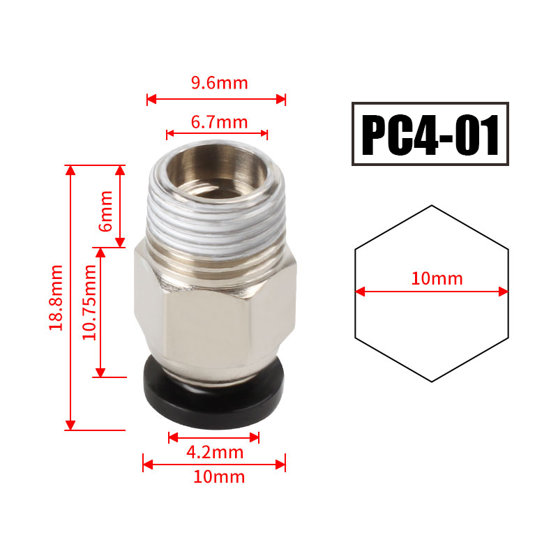 10 개/몫 PC4-M10 3D 프린터 부품 용 공압  - Filament 1.75 리뷰 및 가격
