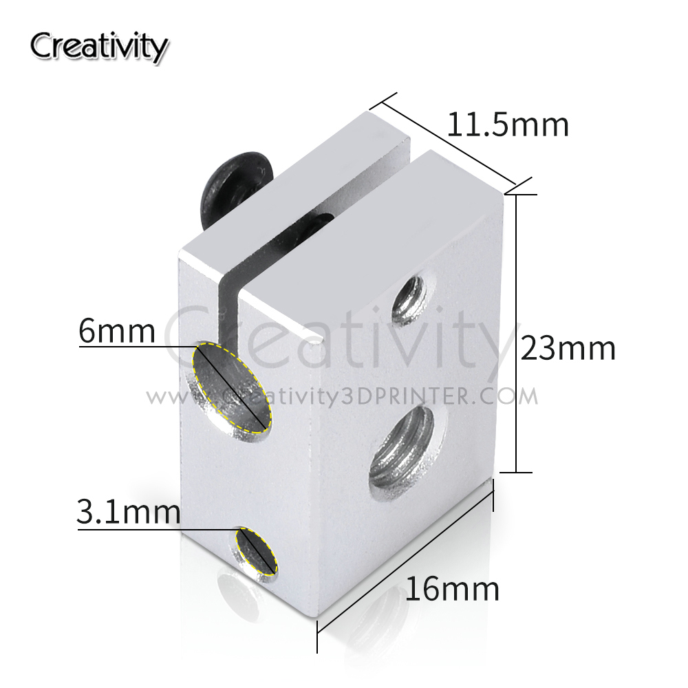 V6 PT100 히터 블록 도금 구리 황동 3D 프린터 - Direct Drive Extruder 리뷰 및 가격