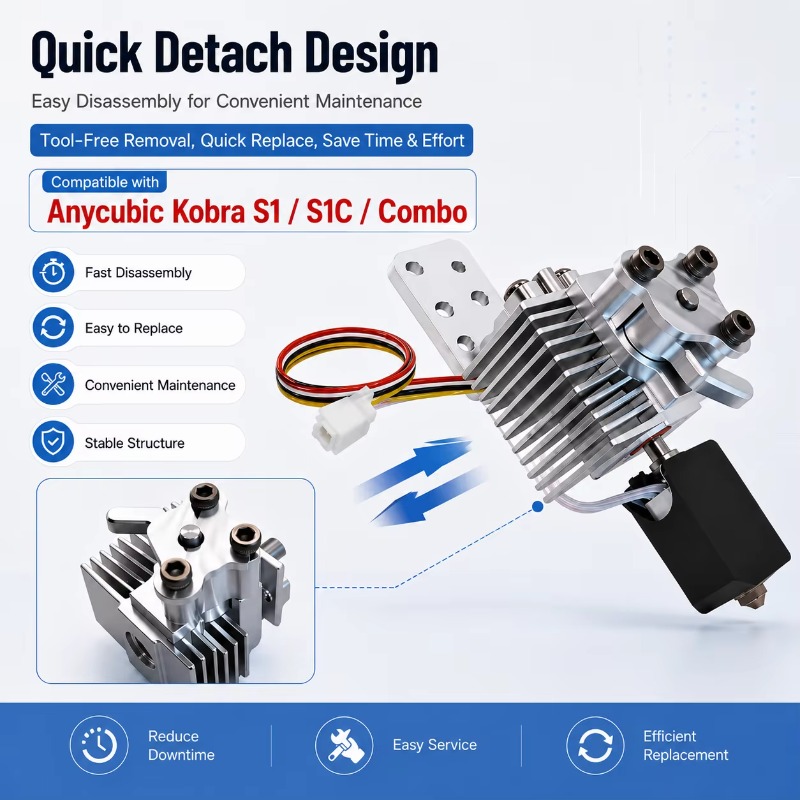 업그레이드된 퀵 분리형 핫엔드 라디에이터 조립 키트,  - Hotend Assembly 리뷰 및 가격