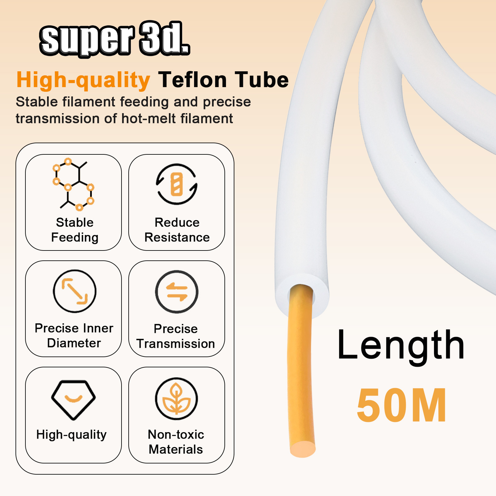 1/2/50M Bambu Lab PTFE 튜브 ID 2 - Direct Drive Extruder 리뷰 및 가격