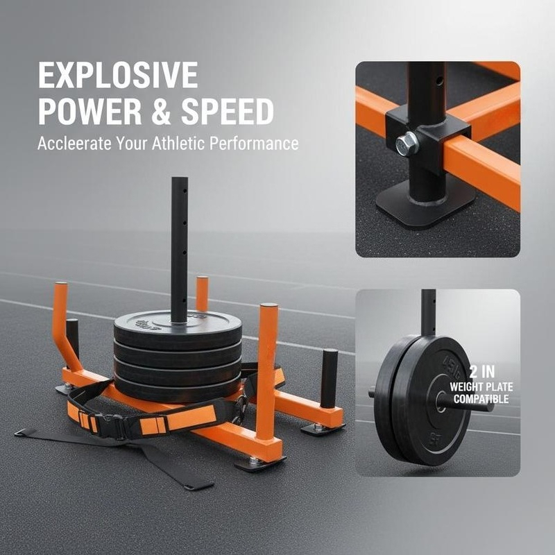 헤비 듀티 피트니스 드래그 슬레드 23.6x15.7x7 - Build Plate 리뷰 및 가격