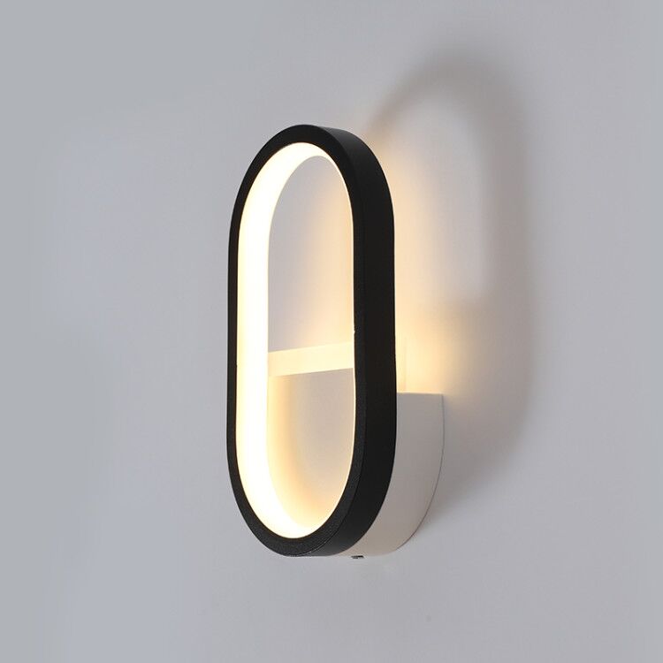 현대적인 북유럽 LED 벽등, 미니멀리스트 블랙 기하학 - Glass Bed 리뷰 및 가격