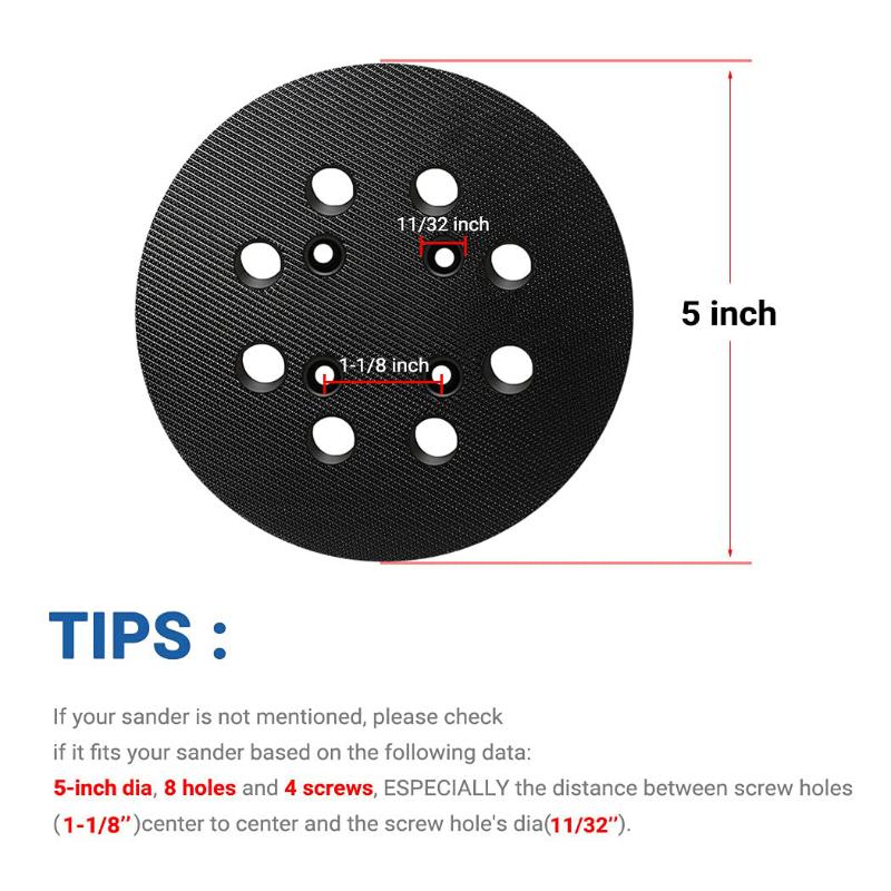 1Pcs 교체용 샌딩 패드 5인치 8홀 후크 및 루프  - Extruder 리뷰 및 가격