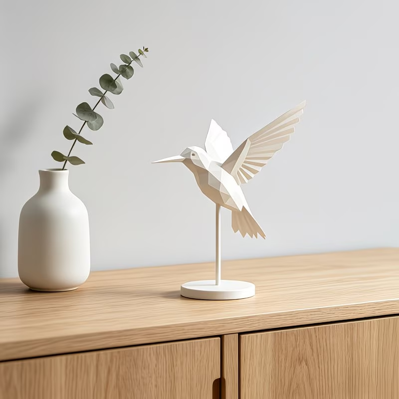 새로운 핫셀링 3D 프린팅 저폴리곤 벌새 모양 조각품( - 3D Printer Stand 리뷰 및 가격