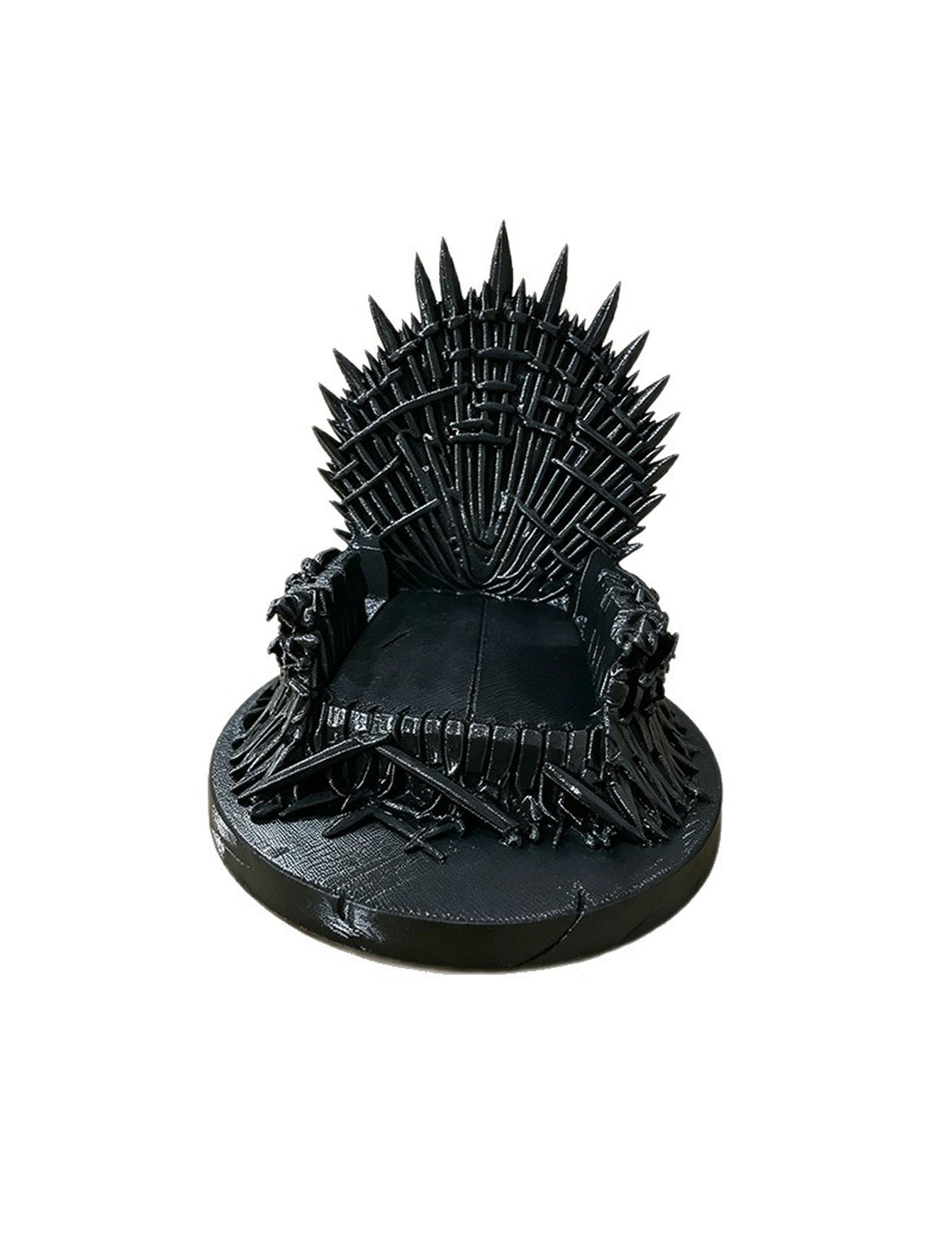 3D 프린팅된 검은색 휴대폰 거치대, 왕좌 조각상, 원 - 3D Printer Stand 리뷰 및 가격